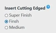 ISO insert Cutting edge